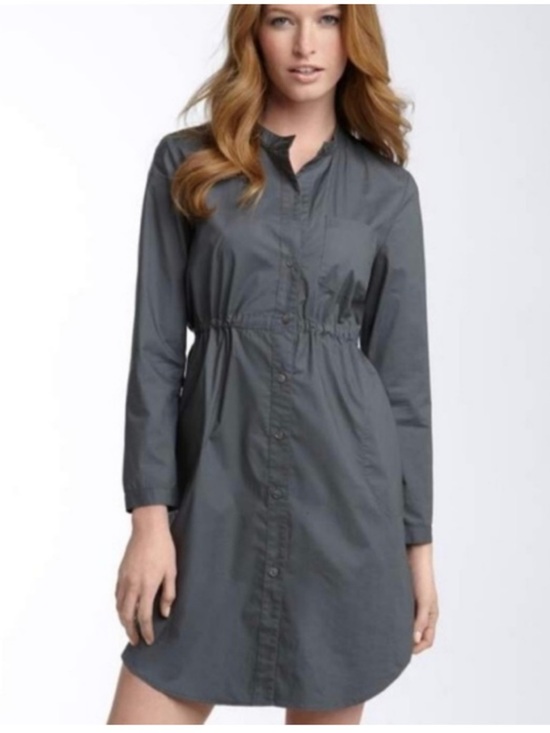 Theory Dresses & Skirts - Theory Isadora Exceed Button Down Tie Back Shirt Dress Size 8